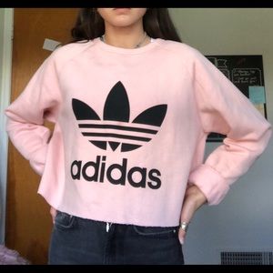 Super cute pinky samon adidas sweater